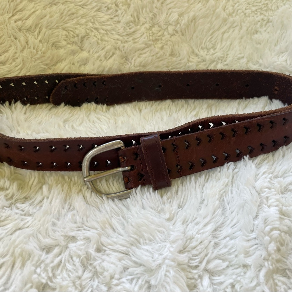 American Eagle Outfitters Leather Heart Cutout Belt-2014-Y2K Fashion, Sz XS